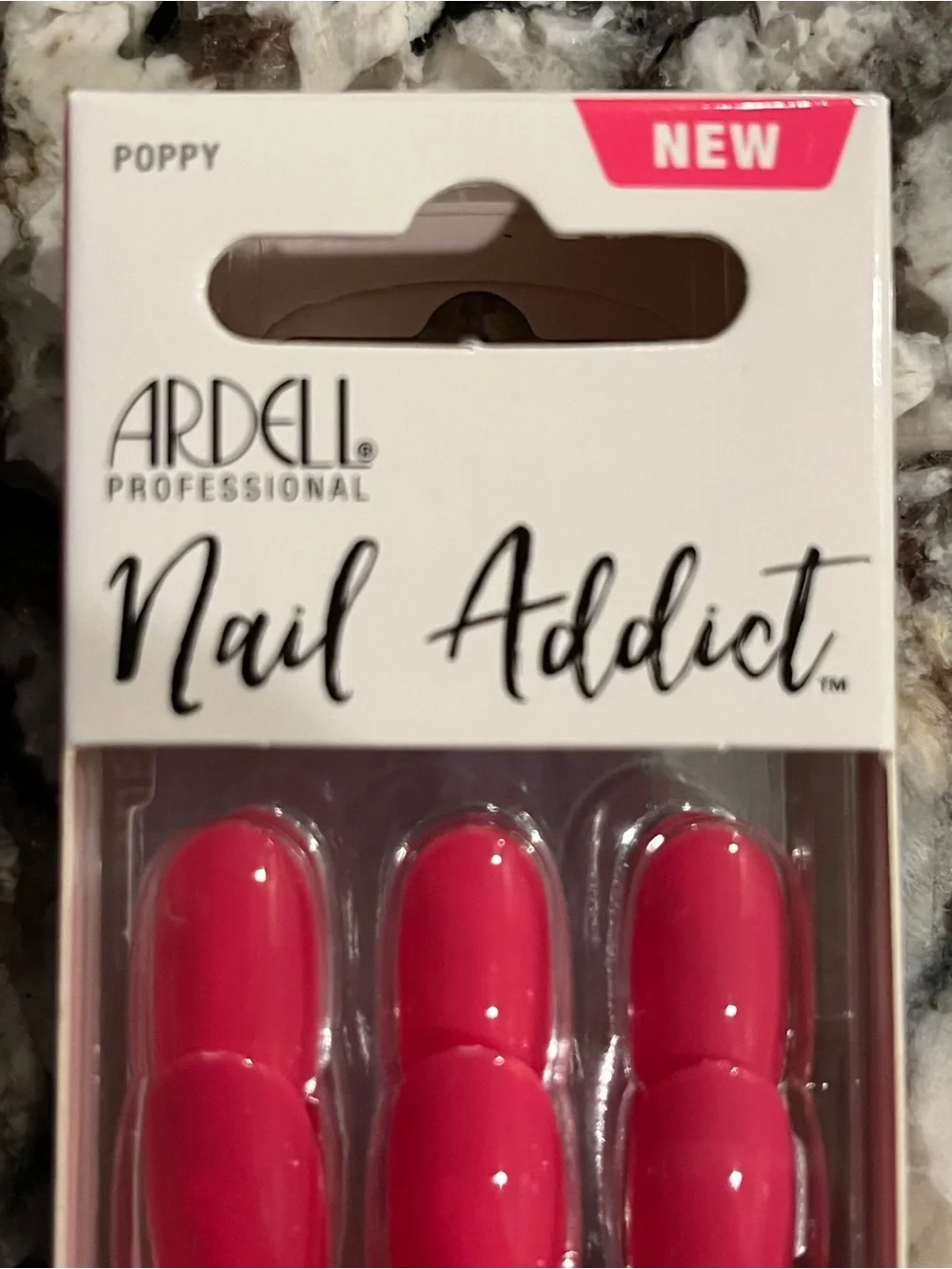 Bundle Lot of 8 New Boxes Ardell Press On Nails Hot Pink (Poppy)-240 nails